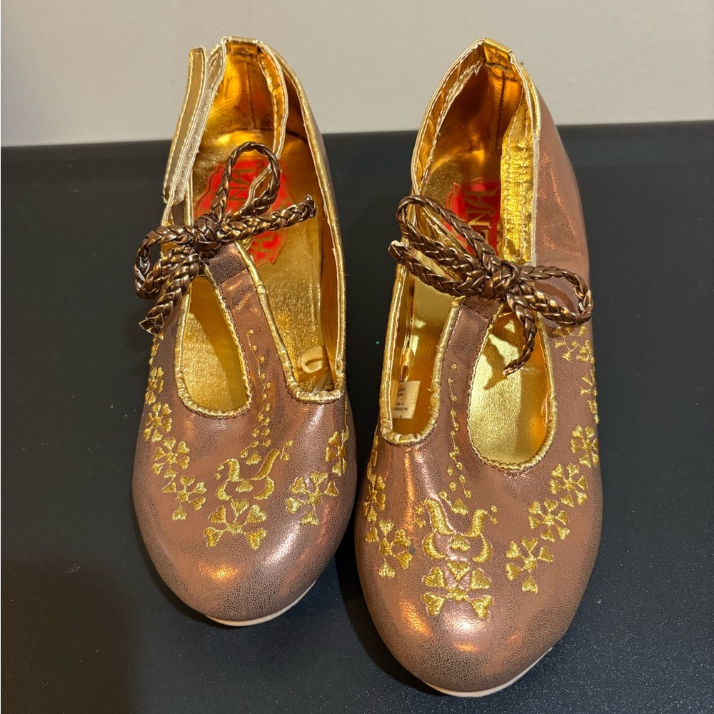 NWOT Disney Elena of Avalor Princess Costume Shoes Dress Up Girl Heels Size 13